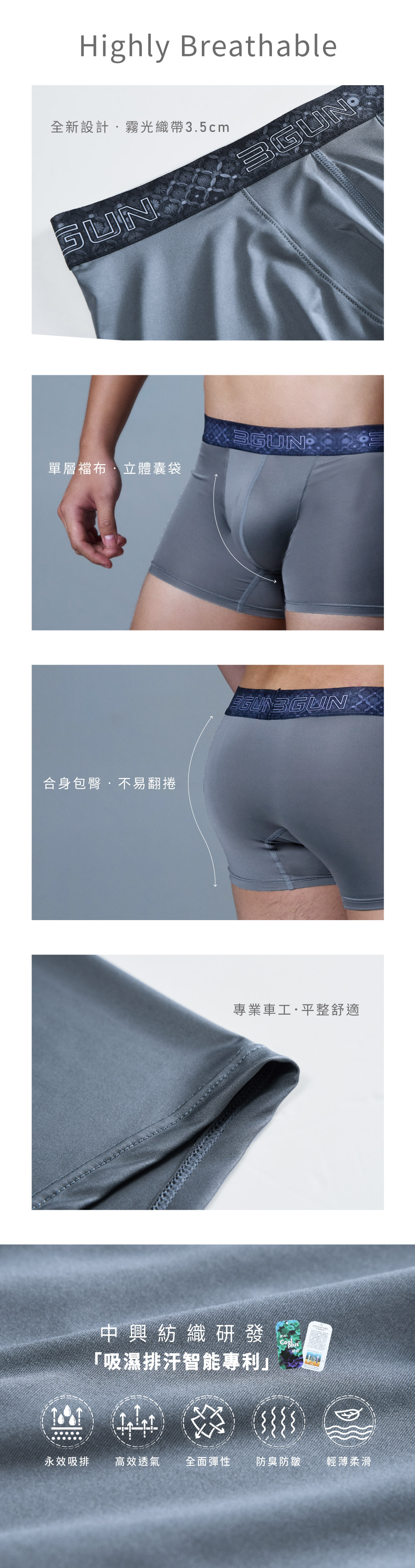 超值3入男真快乾平口褲組-DRY-X-3GUN ｜男性時尚內衣褲MIT品牌