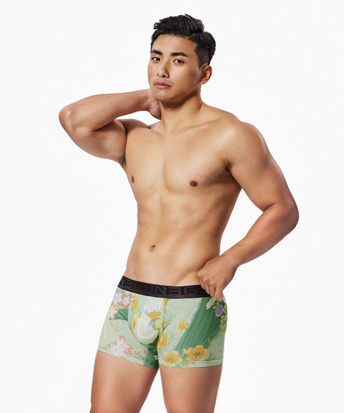 春日和風男永效吸排平口褲-限量印花-3GUN ｜男性時尚內著MIT品牌