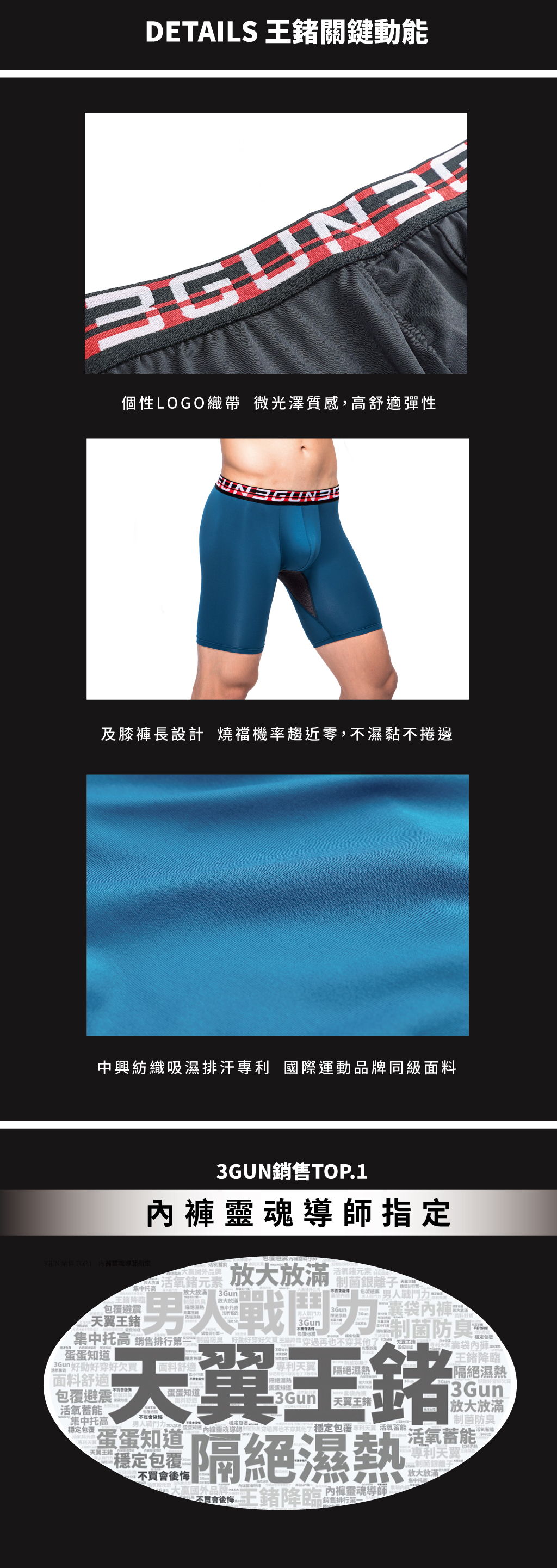 制菌網眼男吸排長版平口褲-天翼．王鍺-