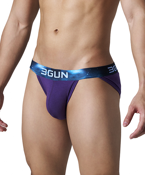 低腰光芒男極棉高叉三角褲-ENLARGE-3GUN ｜男性時尚內著MIT品牌