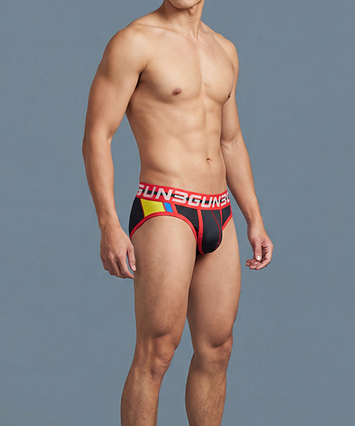 爬線拼網男真快乾三角褲-炫色動感-3GUN 時尚男性內著品牌