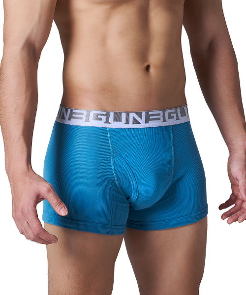 清爽彈力男羅紋中腰平口褲-NEOCLASSIC-3GUN ｜男性時尚內著MIT品牌